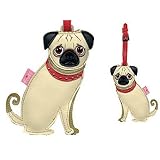 Pug Luggage Name Tag - Perfect for Christmas Holidays Birthday Gifts