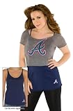 Atlanta Braves Women's Double Hit Top - Touch by Alyssa Milano