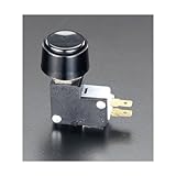 エスコ 125V/16Aプッシュスイッチ 黒 EA940DJ-3