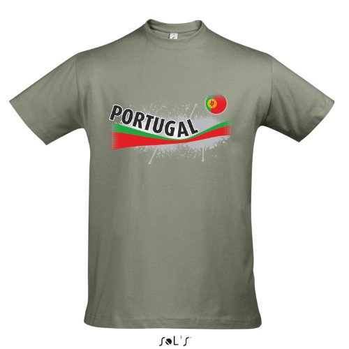 Fanshirt Herren PORTUGAL Ländershirt EM / WM Trikot S-XXL , Khaki , S