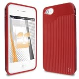 Premium – Apple iPhone 4G TPU T-Matrix Red Case (Carrier: AT&T/Verizon) – Faceplate – Case – Snap On – Perfect Fit Guaranteed