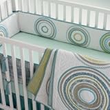 Baby Crib Bedding: Baby Crib Blue Comtemporary Appliqued Circle Crib Bedding