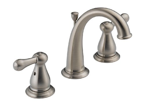 Delta Leland 3575-SS Two Handle Widespread Lavatory Faucet, Stainless, (Not CA/VT Compliant)