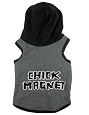 Chick Magnet Hooded Tank W/Foil Screen Print Pet Outerwear Grey Combo MEDIUM