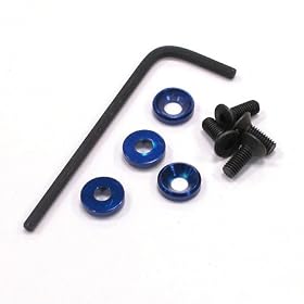 Team Integy 3mm Engine Mount Flat Head Screw Washer (4), Blue from Flat Washers