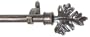 Window Curtain Rod / Drapery Rod 28 Inch - 48 Inch Maple Leaf Bronze