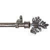 Window Curtain Rod / Drapery Rod 28 Inch - 48 Inch Maple Leaf Bronze