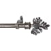 Window Curtain Rod / Drapery Rod 28 Inch - 48 Inch Maple Leaf Bronze