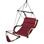 New Deluxe Ultra Padded Comfort Air Hammock Chair Hanging Lunge Chair Burgundy