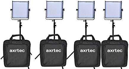 Axrtec AX-LK-4x1000-DFV 4x LED 1000 Kit Daylight Flood with V-Mount Battery Plate (Black)