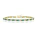 SPARKLING GENUINE EMERALD & DIAMOND 14K GOLD BRACELET