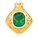 14K White or Yellow Gold Chrome Tourmaline Pendant -- OTHER GEMS AVAILABLE