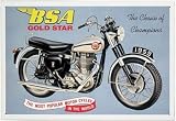 BSA Gold Star Motorcycle New Steel Advertising Sign - Approx 16 x 12 Inches (40 x 30 cms)