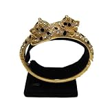 Gold Leopard Rhinestone Bangle Bracelet ~ Elegant Rhinestone Jewelry & Accessories ~ Great Gift Idea!