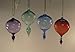 Hand Blown Glass Set of Ornaments in Ruby Red, Cerulean Blue, Emerald Green & Hyacith, by Portland Glass Artist Dakota Ward.