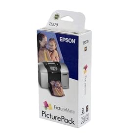 EPSON Printer cartridge - T5570 Picture Pack - Colour Ink Cartridge + 10 x 15 cm Photo Paper - 135 sheets for Epson Picture Mate PictureMate , PictureMate 500