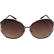 A|X Round Cutout Sunglasses - Armani Exchange Women's Oval Full Rim Outdoor Eyewear - Light Gold/Brown/Brown Shaded