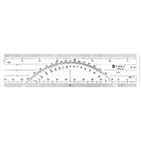 Westcott LetterCraft  6-Inch Metric Protractor Ruler (W-43 BP)