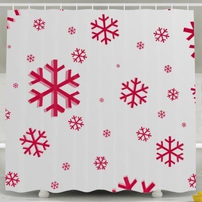 Interesting Snowflake Shower Curtains 72*78inch Polyester Fabric
