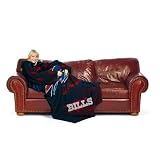 Buffalo Bills NFL Adult "Smoke" Huddler Throw Blanket with Sleeves