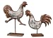 Set of 2 Country Chicken Statues