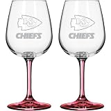 Boelter Kansas City Chiefs 12oz. Clear Wine Glasses- Set of 2 Set of 2