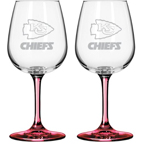 Boelter Kansas City Chiefs 12oz. Clear Wine Glasses- Set of 2 Set of 2