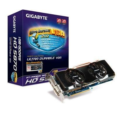 Gigabyte ATI Radeon HD5870 1 GB DDR5 2DVI/ HDMI/ DisplayPort PCI-Express Video Card GV-R587UD-1GD
