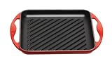 Le Creuset 20127000600460 Grillplatte quadratisch 24 x 24 cm kirschrot