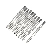 uxcell 機械のテーパタップ　ストレートネジ　フルート　高速度鋼　耐久性　2.5mm直径　10個入り