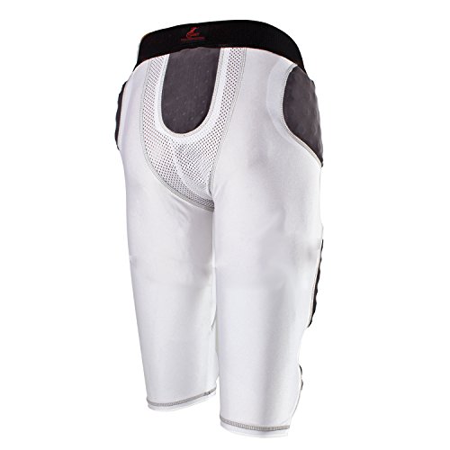DGXINJUN Men's Football Girdle With 5 Pads - Compression Shorts With Hip, Thigh & Tailbone Protection