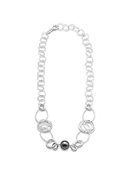 Tahitian Black Pearl Necklace in Sterling Silver (12-13mm)