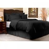 41MqNkZinqL. SL160  3 Pieces Black 100% Cotton Jacquard Stripe Reversible Duvet Cover with Shams Set Queen Size Bedding