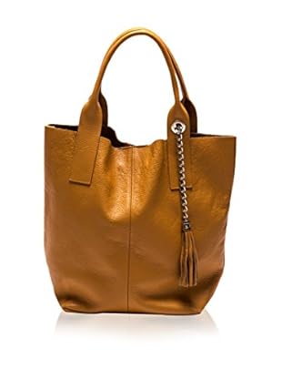 Anna Luchini Bolso asa al hombro Tote (Marrón)