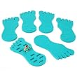 6 Toe Ring Displays Foam Foot Green Body Jewelry Holder
