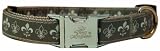 Dogs Kingdom Halsband Lilie grau Nylonhalsband Lilie, Metallschnalle, 1,5 x 25-40 cm