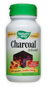 Nature's Way Charcoal Activated, 100 Capsules (Pack of 2)