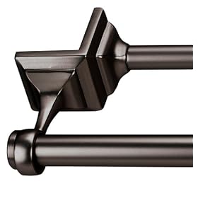 Umbra Mission 54 to 90-Inch Double Tension Curtain Rod, Darjeeling Bronze