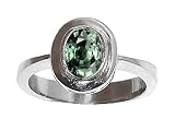 1.00 cts Genuine Green Sapphire Ring - 14kt White or Yellow Gold LIFETIME WARRANTEE