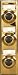 Heath Zenith 914P Wired Push Button Multi-Family Name Plate, Polished Brass with Black Center