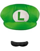 Super Mario Bros. Luigi Adult Costume Hat & Mustache One Size