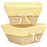 Badger Basket Natural Basket with Yellow Gingham Liner