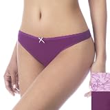 Gilligan & O'Malley Modal Thong Underwear - Violet Floral