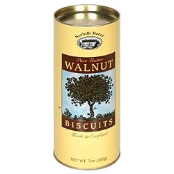 Norfolk Manor Pure Butter Walnut Biscuits, 7-Ounce Canister (Pack of 4)