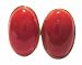  Earrings Post Back Genuine Italian Sardinia Coral Sterling Silver