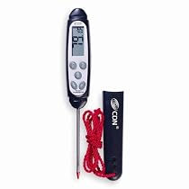 CDN Q2-450 Proaccurate Quicktip Digital Thermometer on a rope, Black.