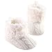 LIVEBOX Infant Baby Cotton Knit Premium Soft Sole Anti-Slip Mid Calf Warm Winter Prewalker Toddler Boots (M: 6~12 Months, White)