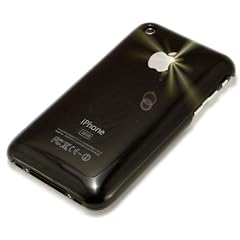 Hartschale "Klassiker" schwarz & Innovative kristallklare Displayschutzfolie "Ice" f�r iPhone 3G / 3Gs. Folie / Etui / Schale / H�lle, einmalig gl�nzend, f�r Handys