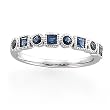 14K White Gold Sapphire Anniversary Band