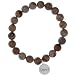 SilverEco Sterling Silver Flip Charm Protect Trees on Picture Jasper Wish Bead Stretch Bracelet